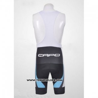 2011 Maillot Ciclismo Capo Noir et Blanc 4 Manches Courtes et Cuissard